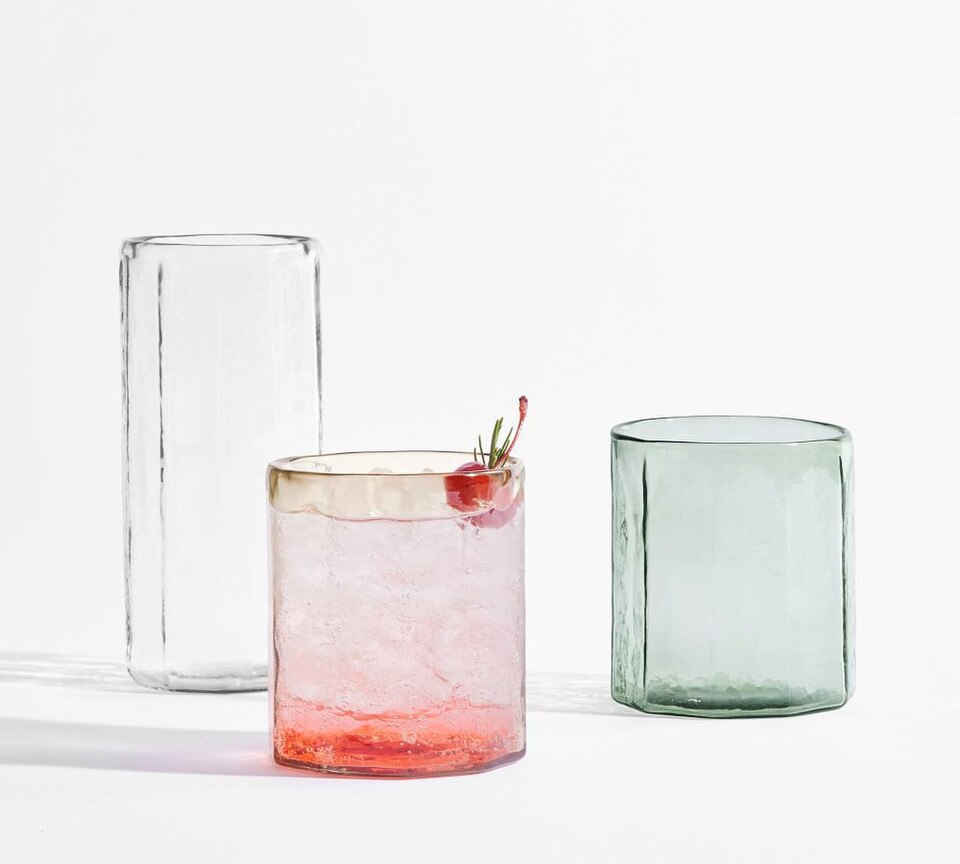 Hammered Cafe Drinking Glasses