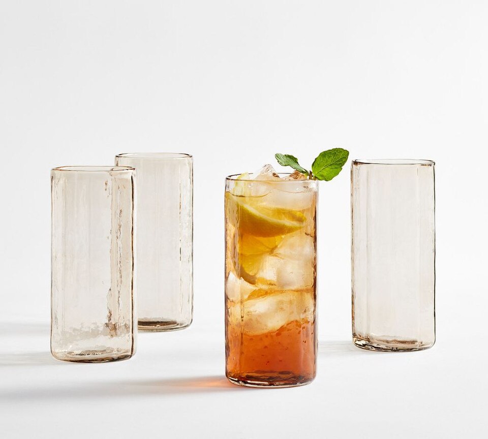Hammered Cafe Drinking Glasses