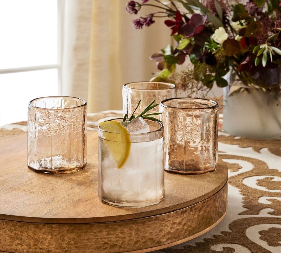 Hammered Cafe Drinking Glasses