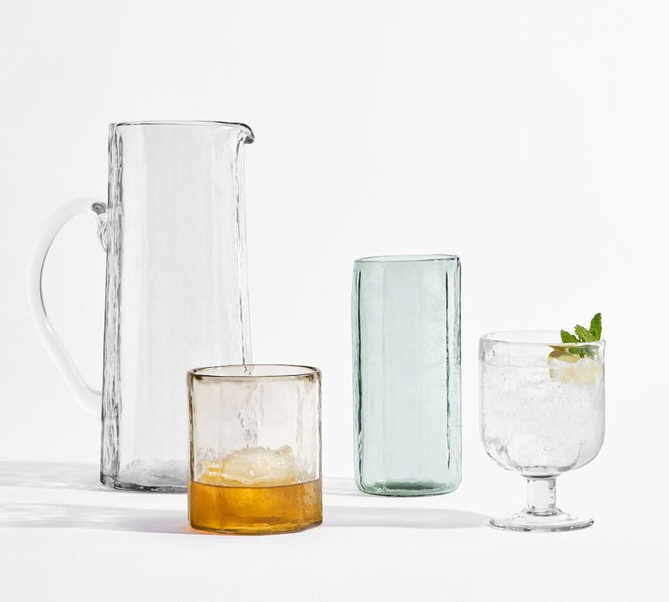Hammered Cafe Drinking Glasses