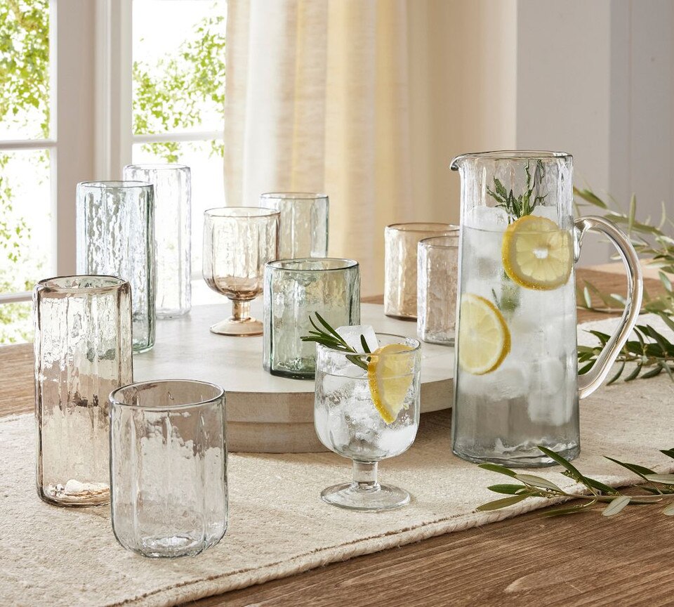Hammered Cafe Drinking Glasses