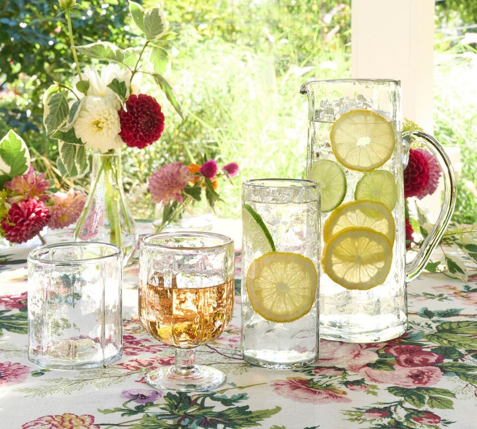 Hammered Cafe Glass Jug