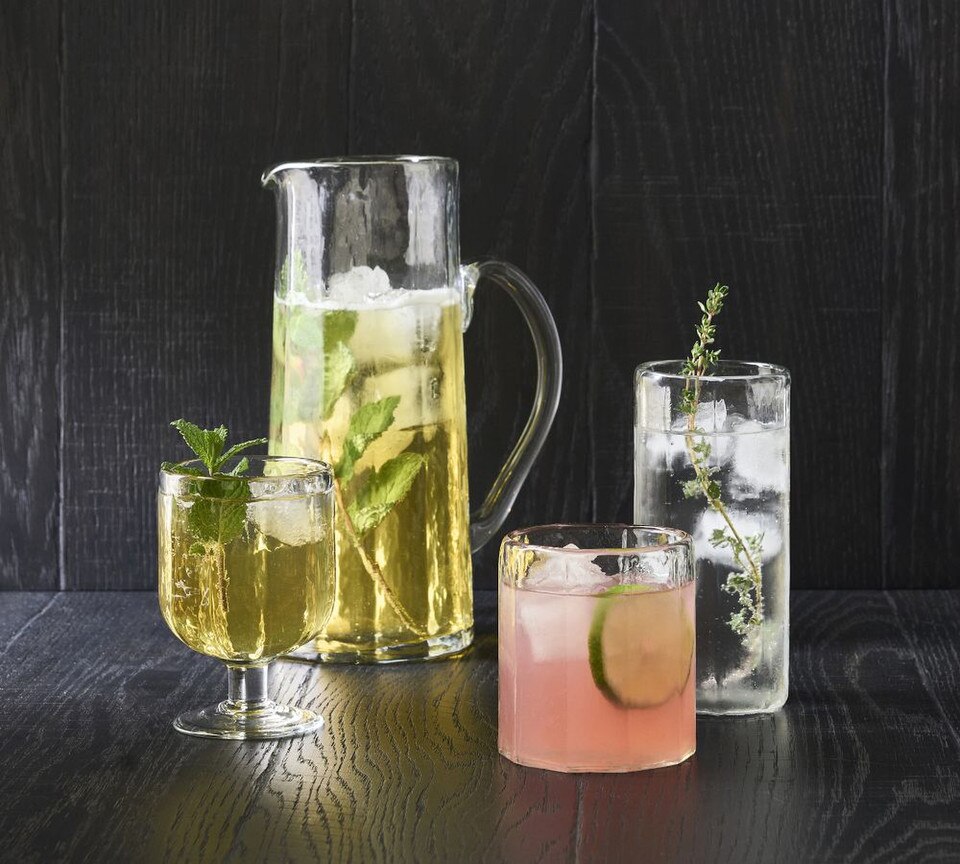 Hammered Cafe Glass Jug