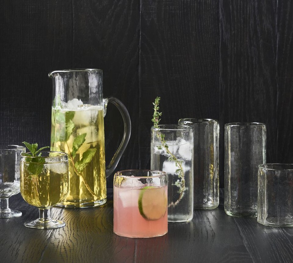 Hammered Cafe Glass Jug