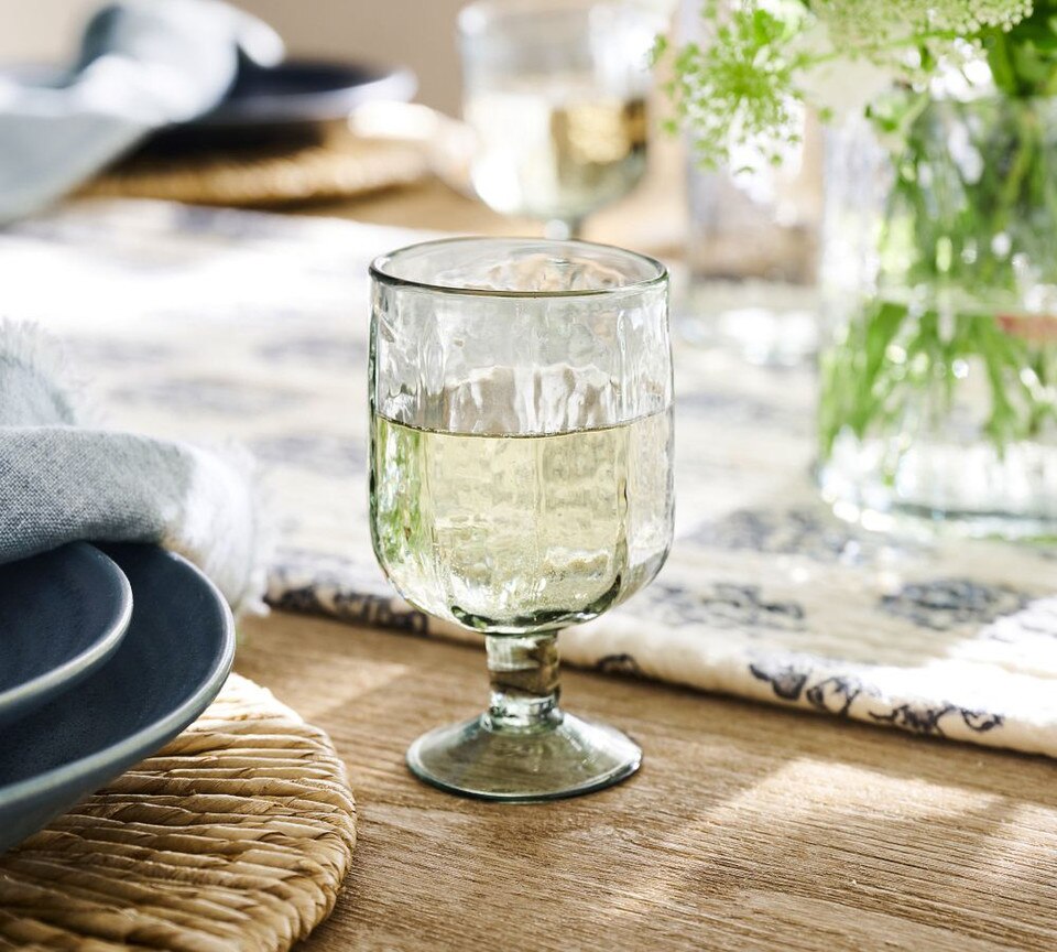 Hammered Handcrafted Glass Goblets