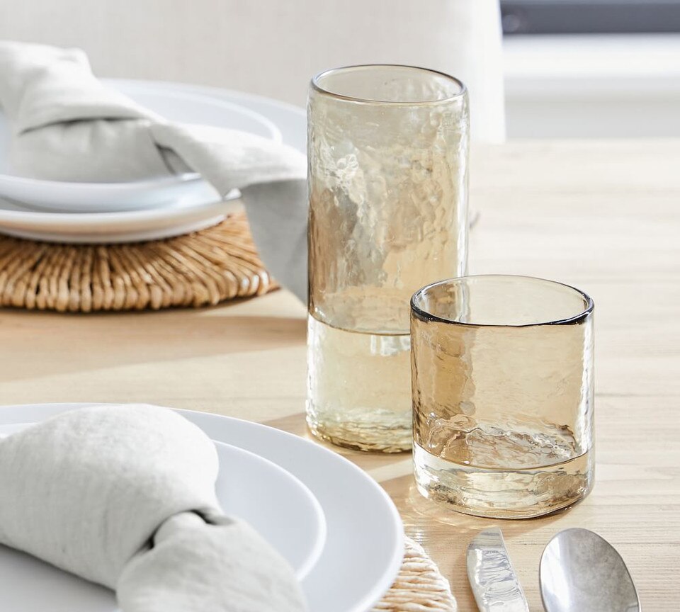 Hammered Handcrafted Glassware Collection