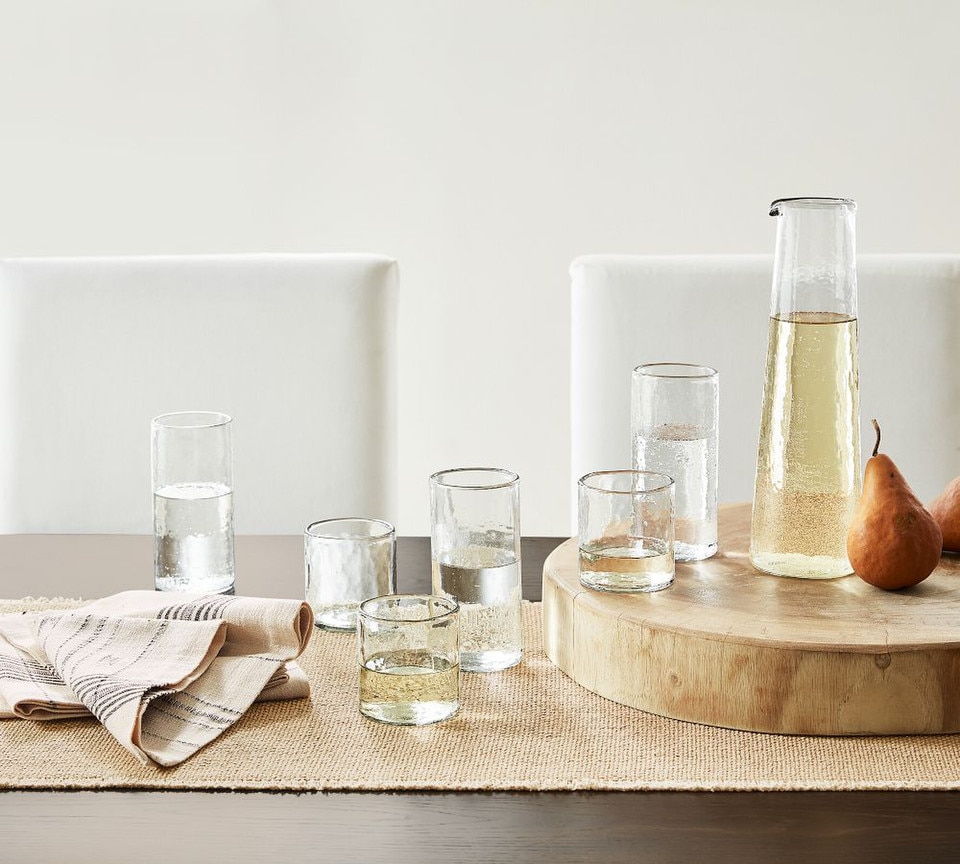 Hammered Handcrafted Glassware Collection