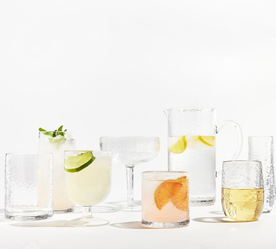 Hammered Outdoor Margarita Glasses