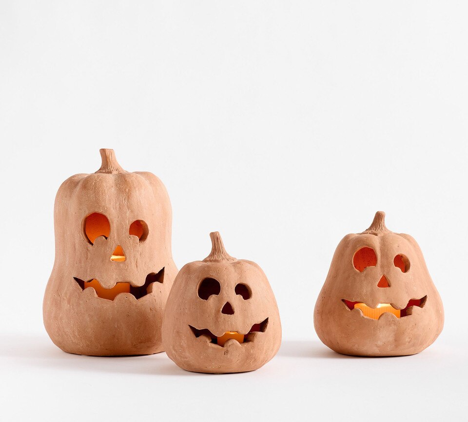 Handmade Terracotta Jack O' Lantern
