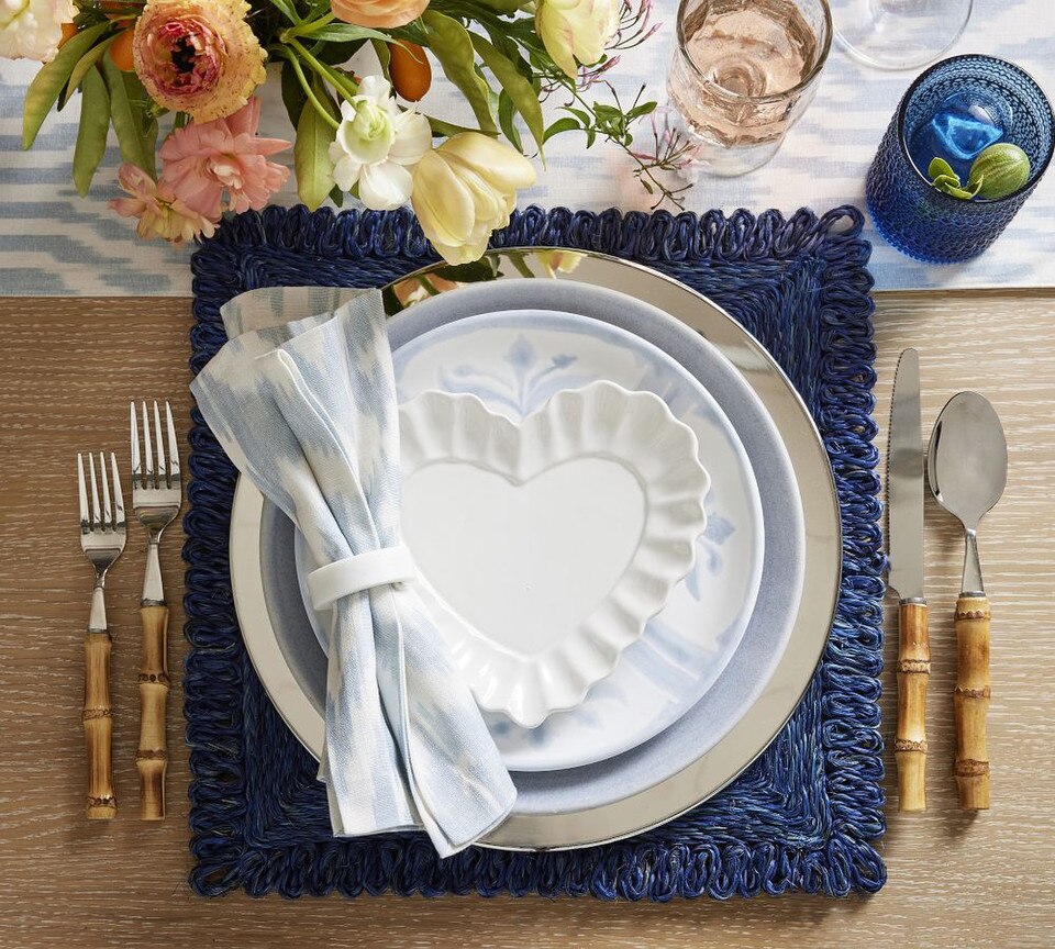 Heirloom Scalloped Heart Appetiser Plates