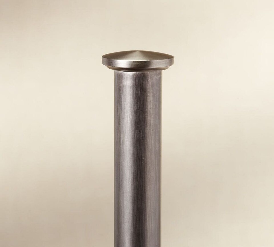 PB Standard Endcap Finial & Curtain Rod - Pewter Finish