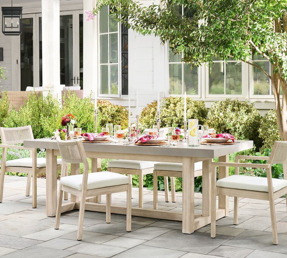 Indio Coastal Mahogany Rope Stackable Outdoor Dining Chair