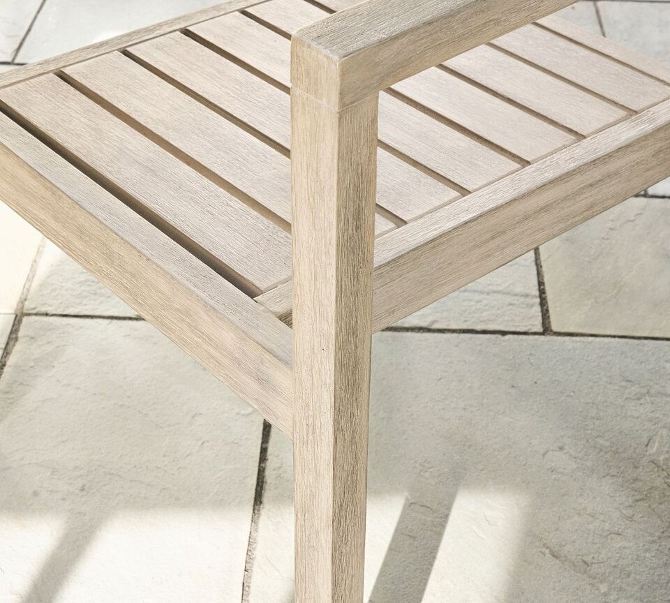 Indio Coastal Mahogany Rope Stackable Outdoor Dining Chair