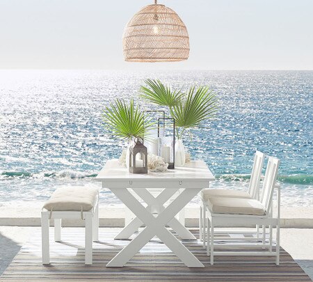 Indio Metal Dining Armchairs, White Pottery Barn Australia