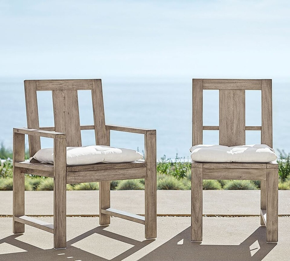 Indio FSC® Eucalyptus Dining & Armchairs, Grey Driftwood