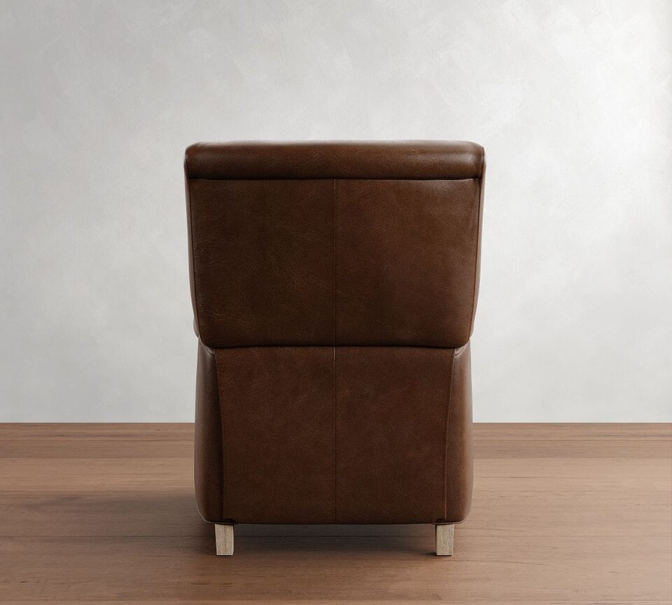 Irving Roll Arm Leather Recliner