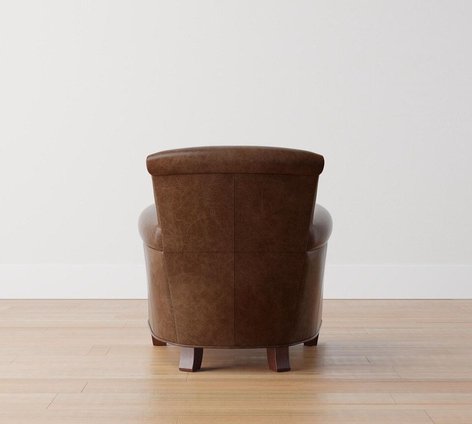 Irving Roll Arm Leather Armchair (81 cm)