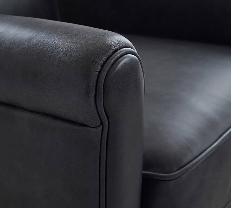 Irving Roll Arm Leather Armchair (81 cm)