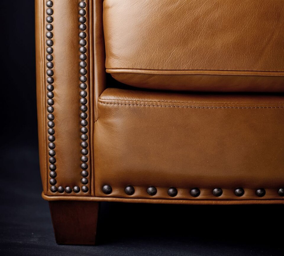 Irving Roll Arm Leather Armchair (81 cm)