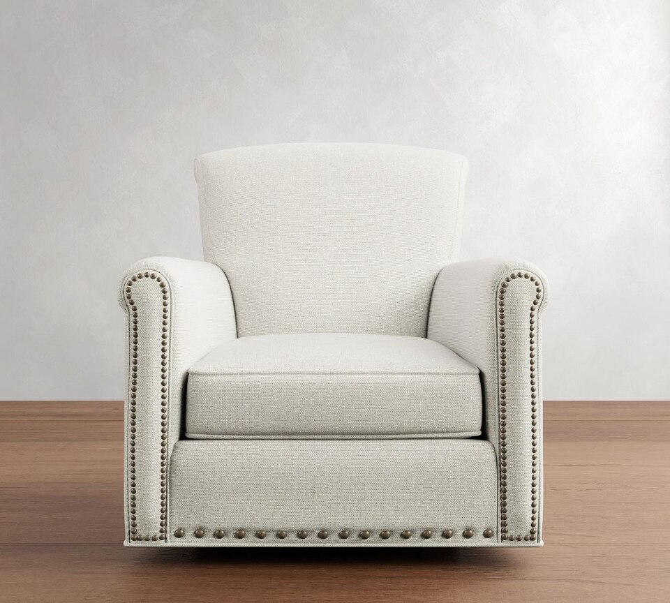 Irving Roll Arm Swivel Chair