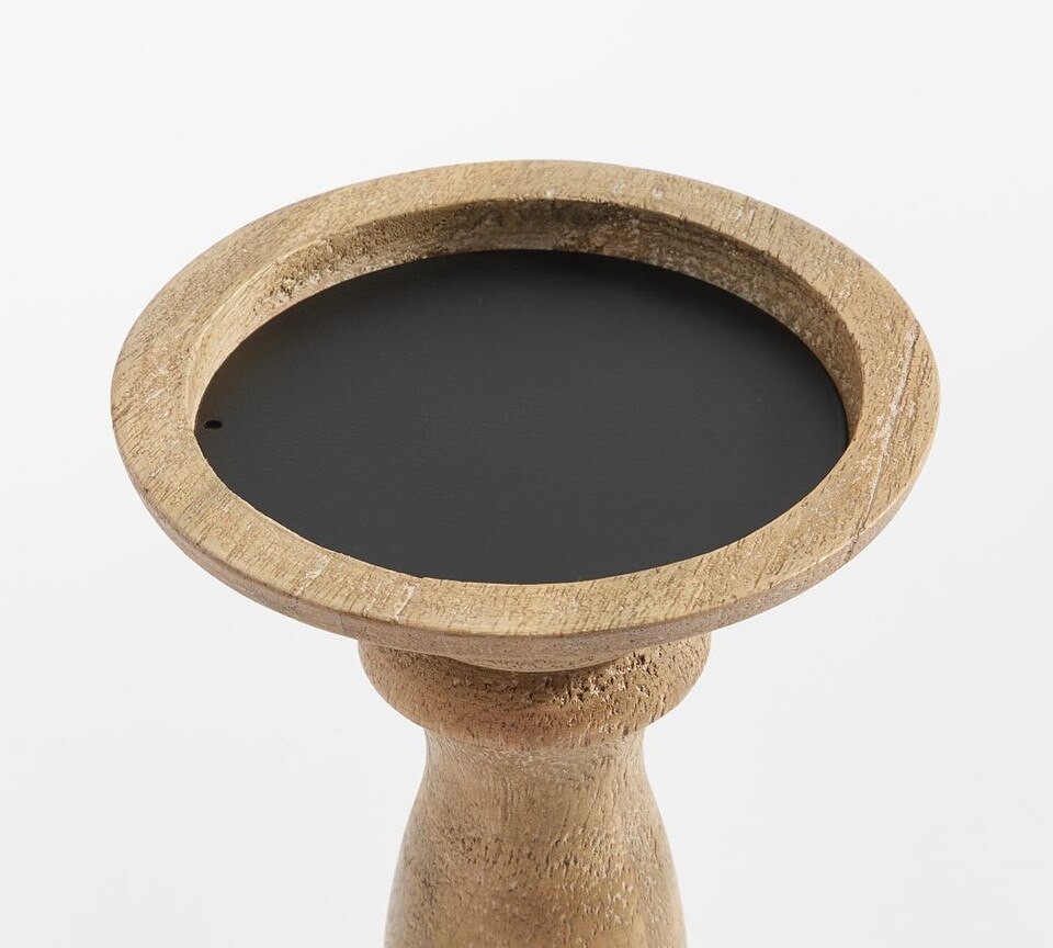 Kadence Wood Pillar Candleholder