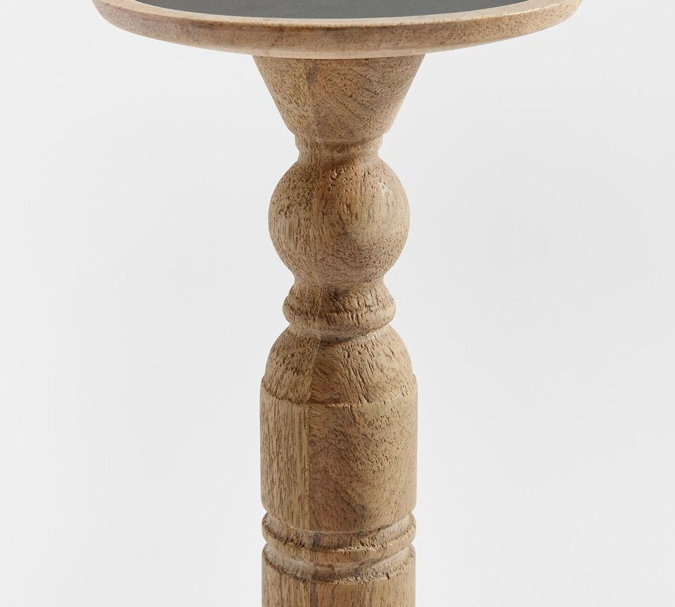 Kadence Wood Pillar Candleholder