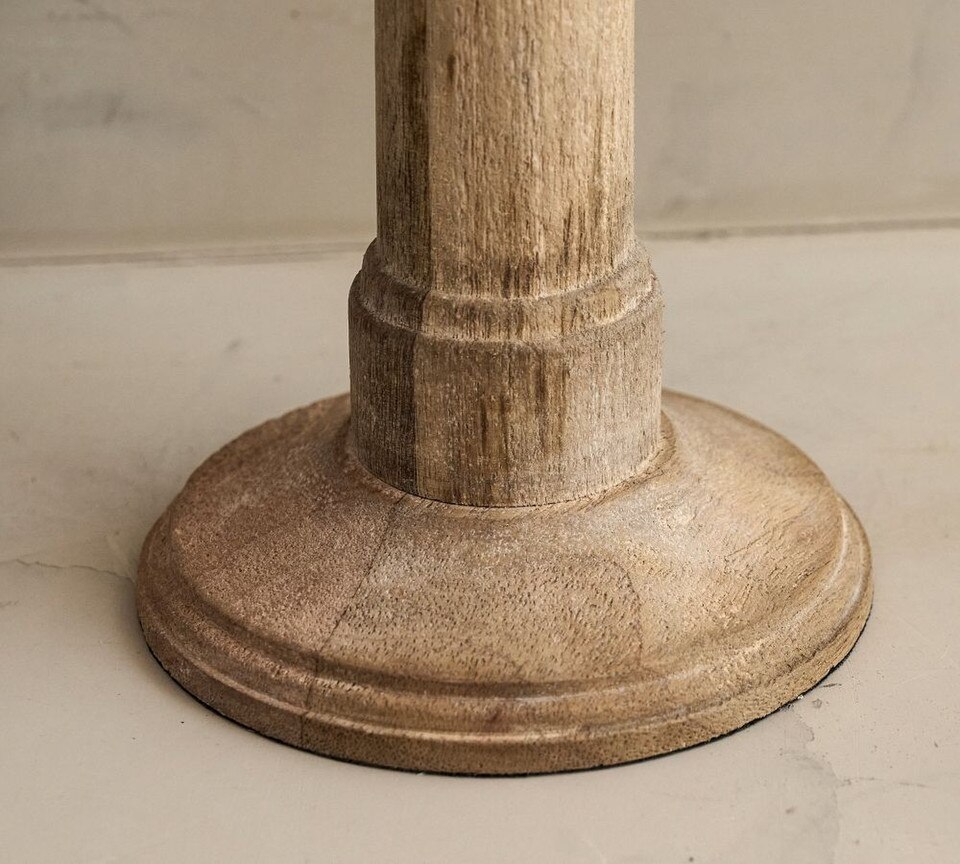 Kadence Wood Pillar Candleholder