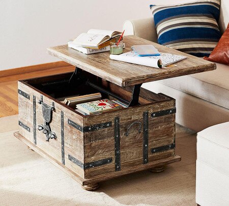 Kaplan Reclaimed Wood Lift Top Coffee Table Kaplan Reclaimed Wood Lift Top Coffee Table, Adjustable Coffee Table Canada