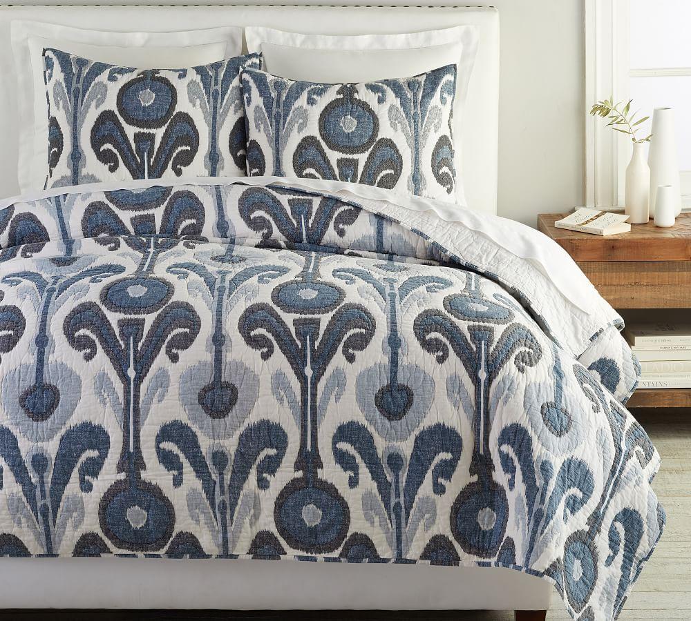 blue coverlet