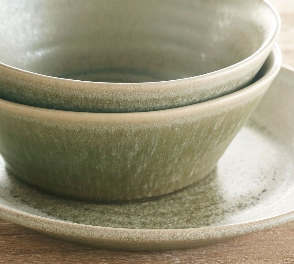 Larkin Reactive Glaze Stoneware Soup Bowls