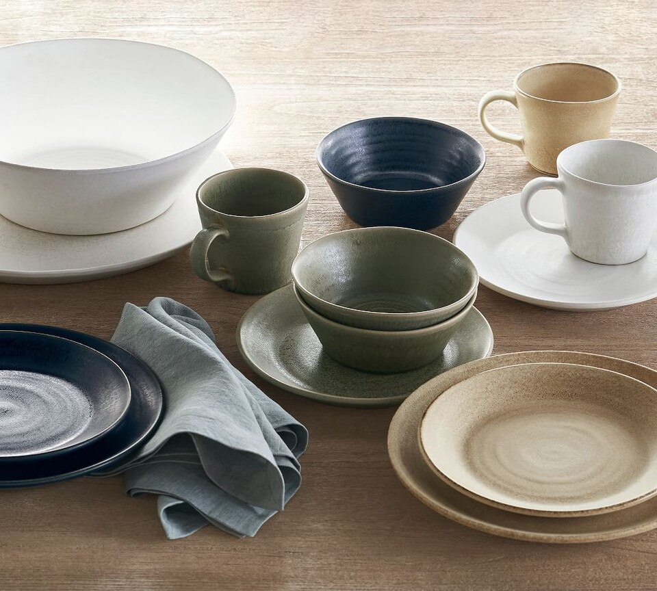 Larkin Reactive Glaze Stoneware Soup Bowls