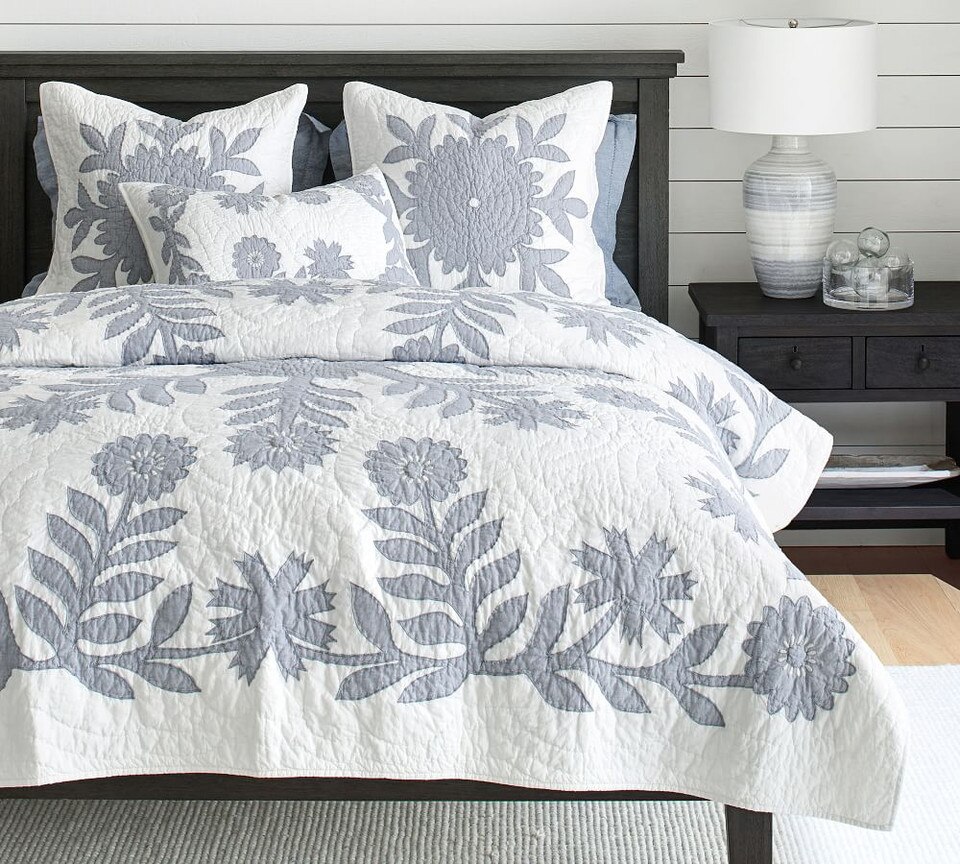 Lilo Handcrafted Cotton Coverlet & Pillowcases - Chambray