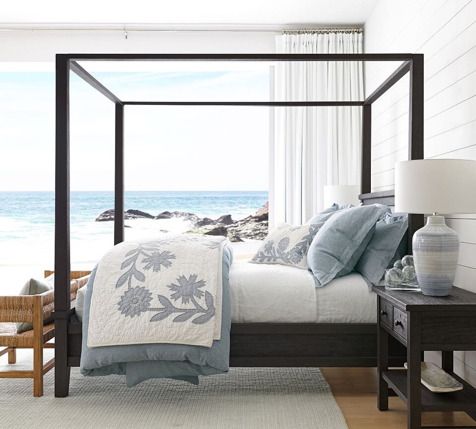 Lilo Handcrafted Cotton Coverlet & Pillowcases - Chambray