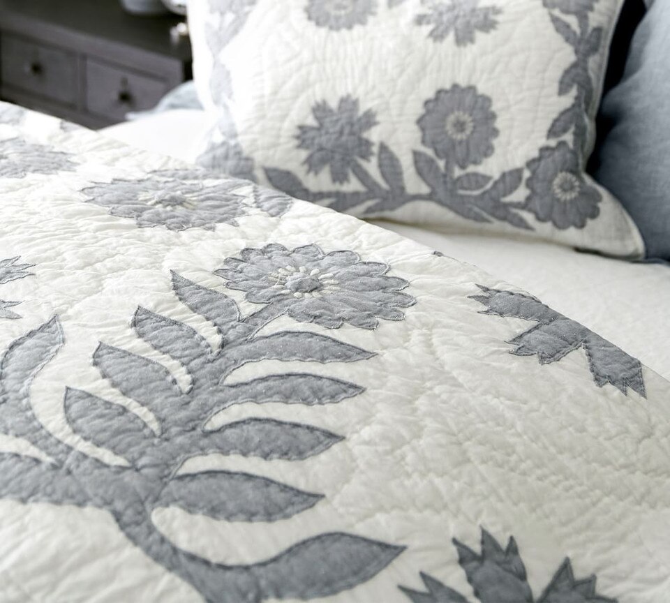 Lilo Handcrafted Cotton Coverlet & Pillowcases - Chambray
