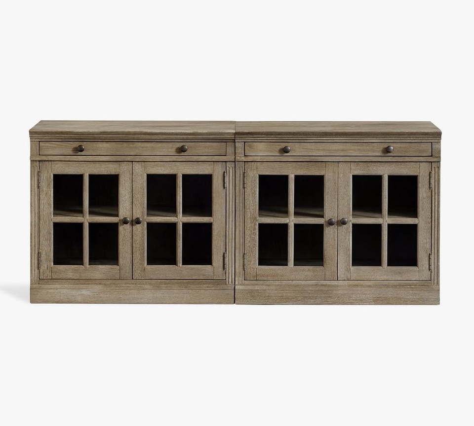 Livingston 178 cm Media Console with Glass Cabinets
