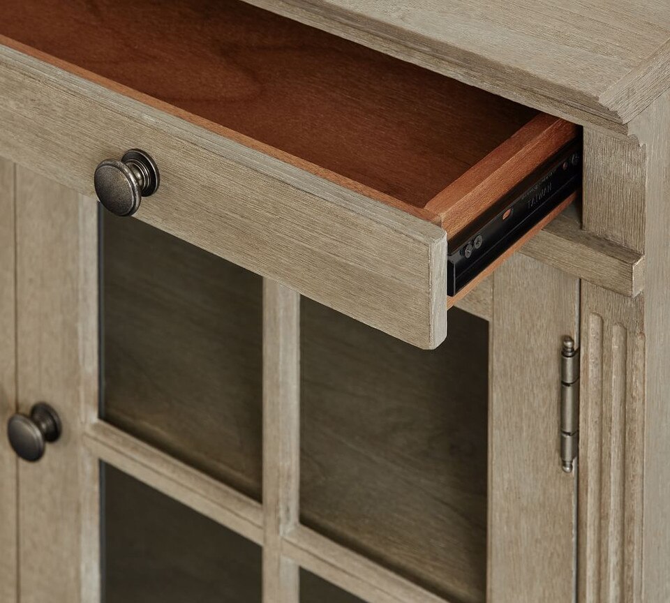 Livingston 178 cm Media Console with Glass Cabinets