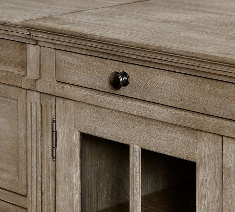 Livingston 178 cm Media Console with Glass Cabinets