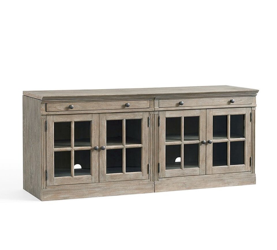 Livingston 178 cm Media Console with Glass Cabinets