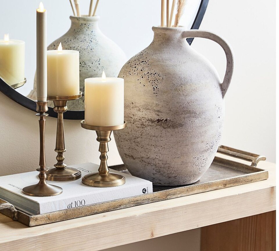 Antiqued Metal Decorative Trays
