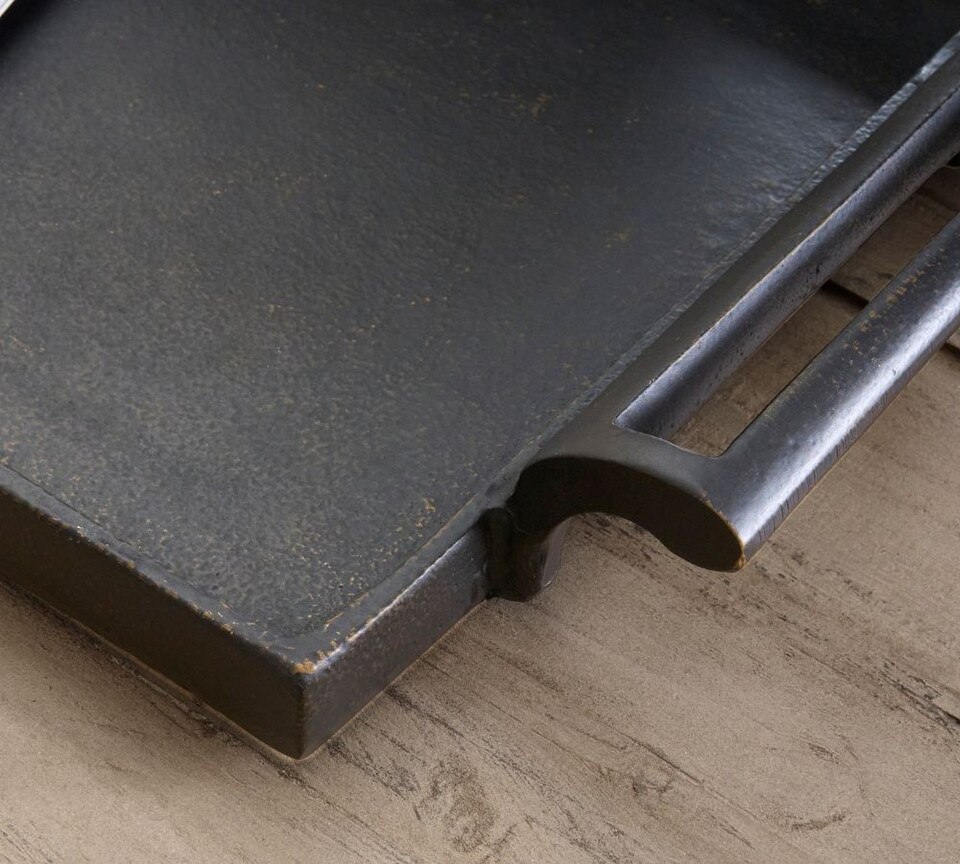 Antiqued Metal Decorative Trays