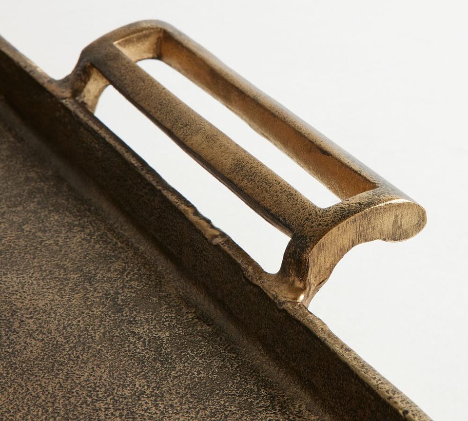 Antiqued Metal Decorative Trays