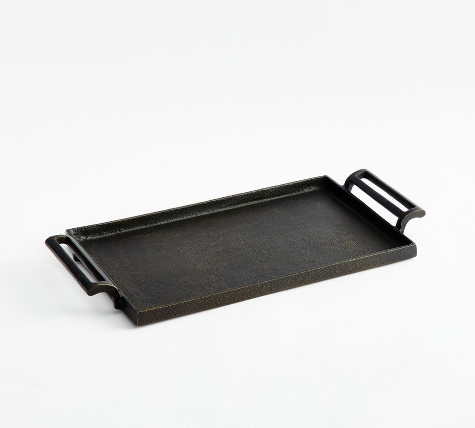Antiqued Metal Decorative Trays