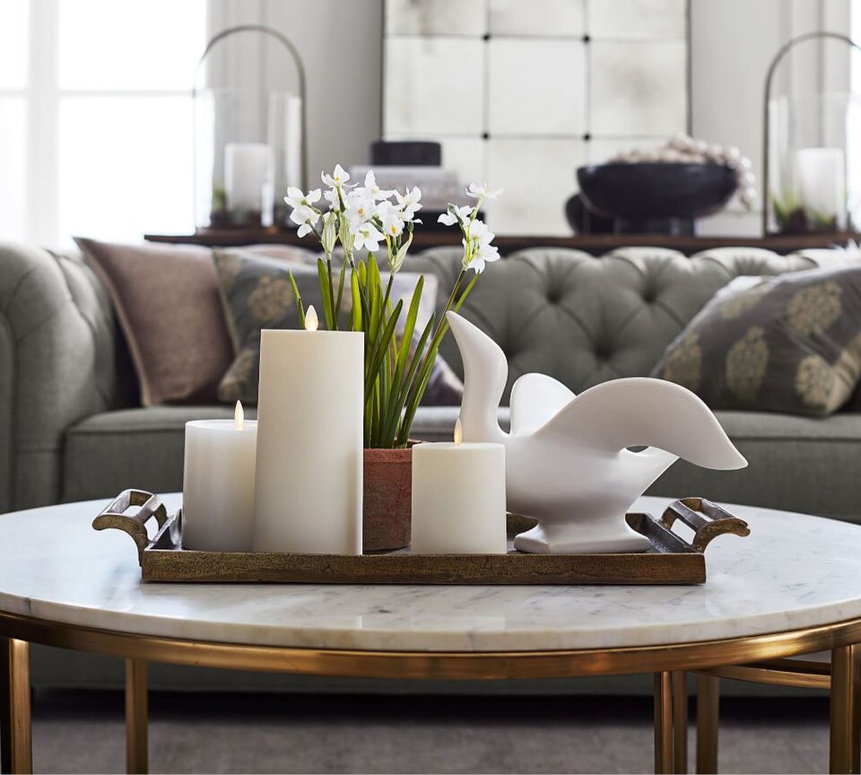 Antiqued Metal Decorative Trays
