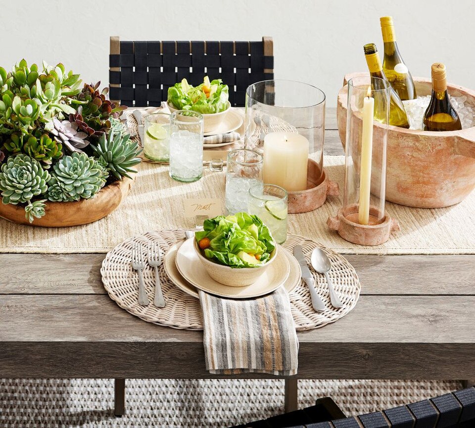 Lonnie Striped Linen Napkins - Set of 4