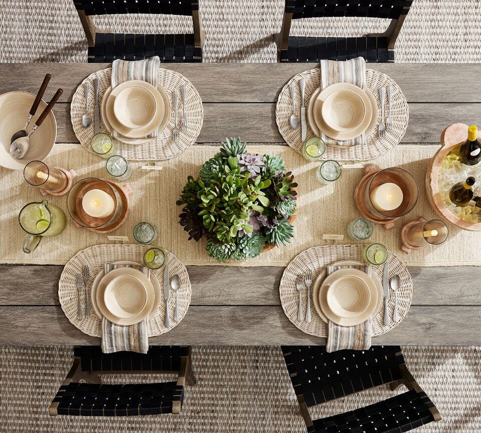 Lonnie Striped Linen Napkins - Set of 4