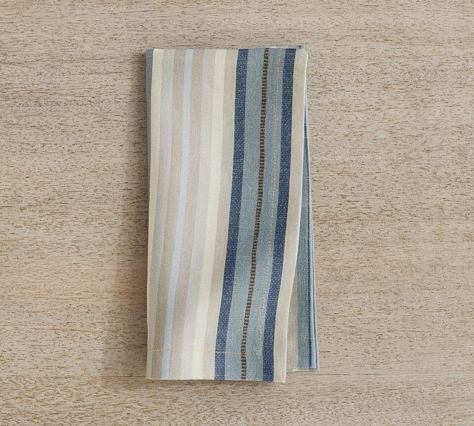 Lonnie Striped Linen Napkins - Set of 4