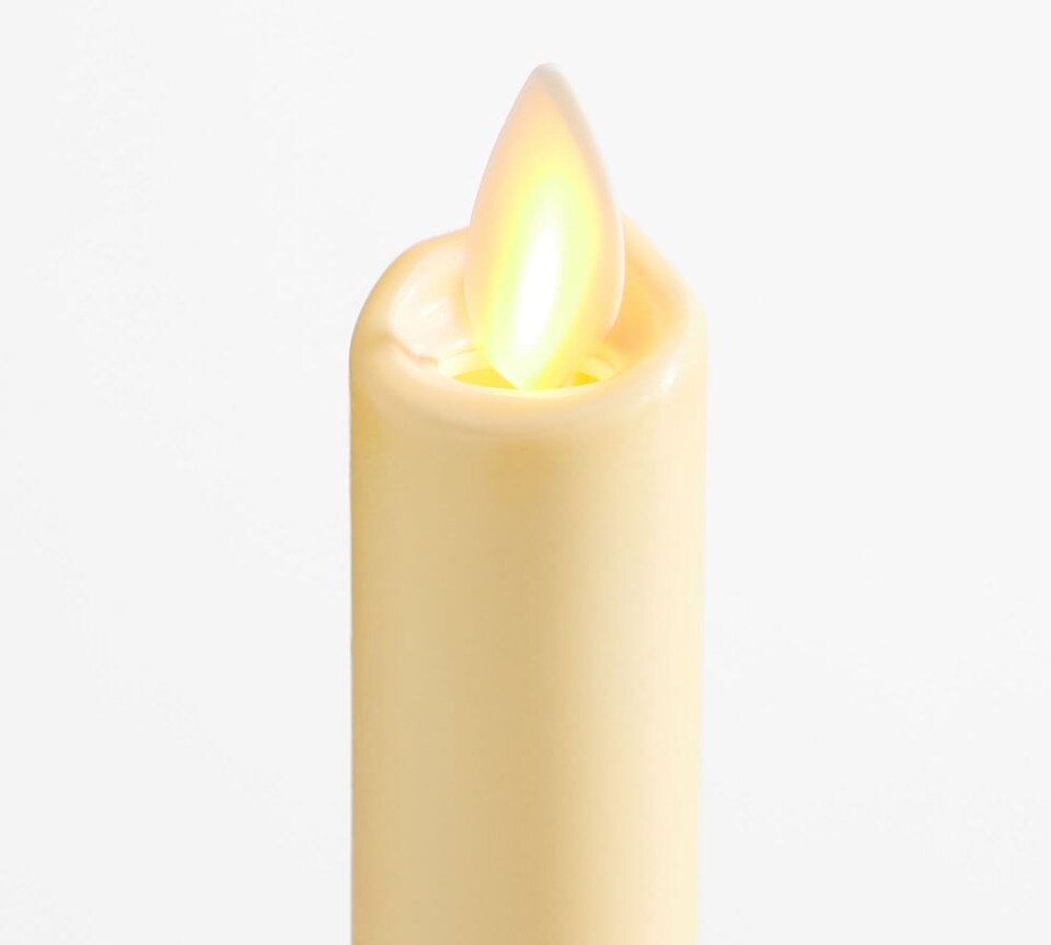Premium Flickering Flameless Wax Taper Candle