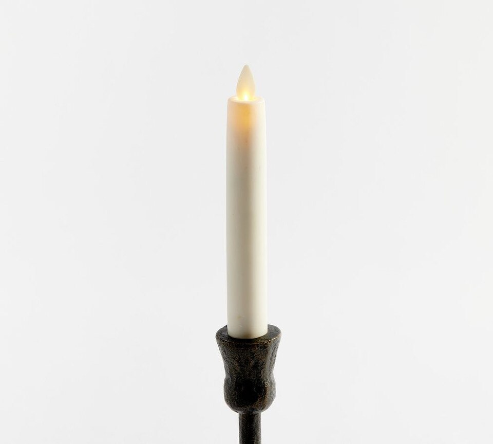 Premium Flickering Flameless Wax Taper Candle