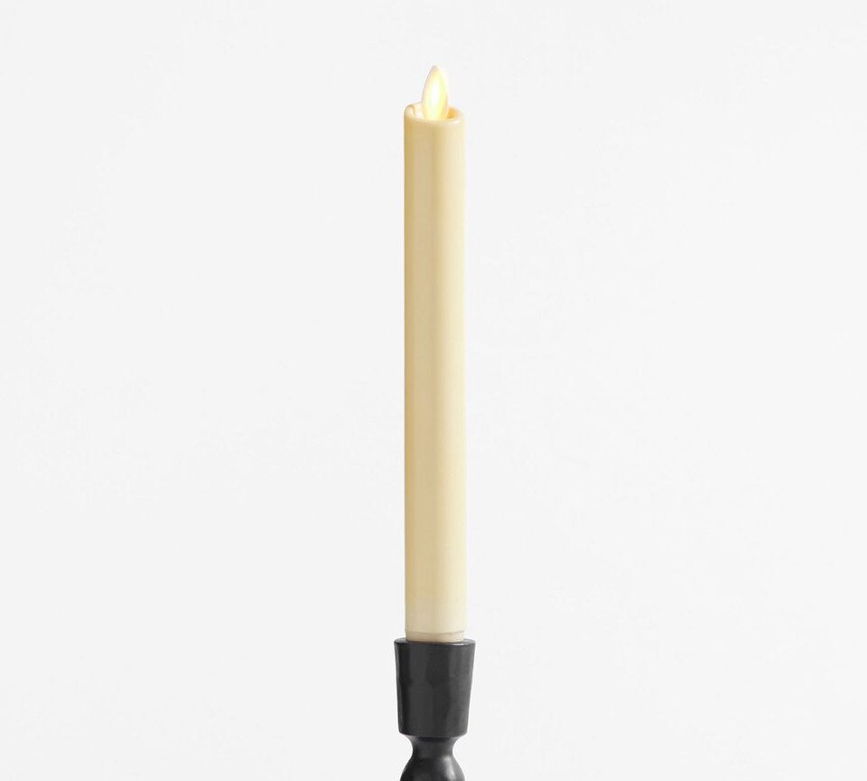 Premium Flickering Flameless Wax Taper Candle