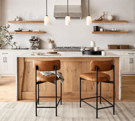Maison Leather Counter Stool